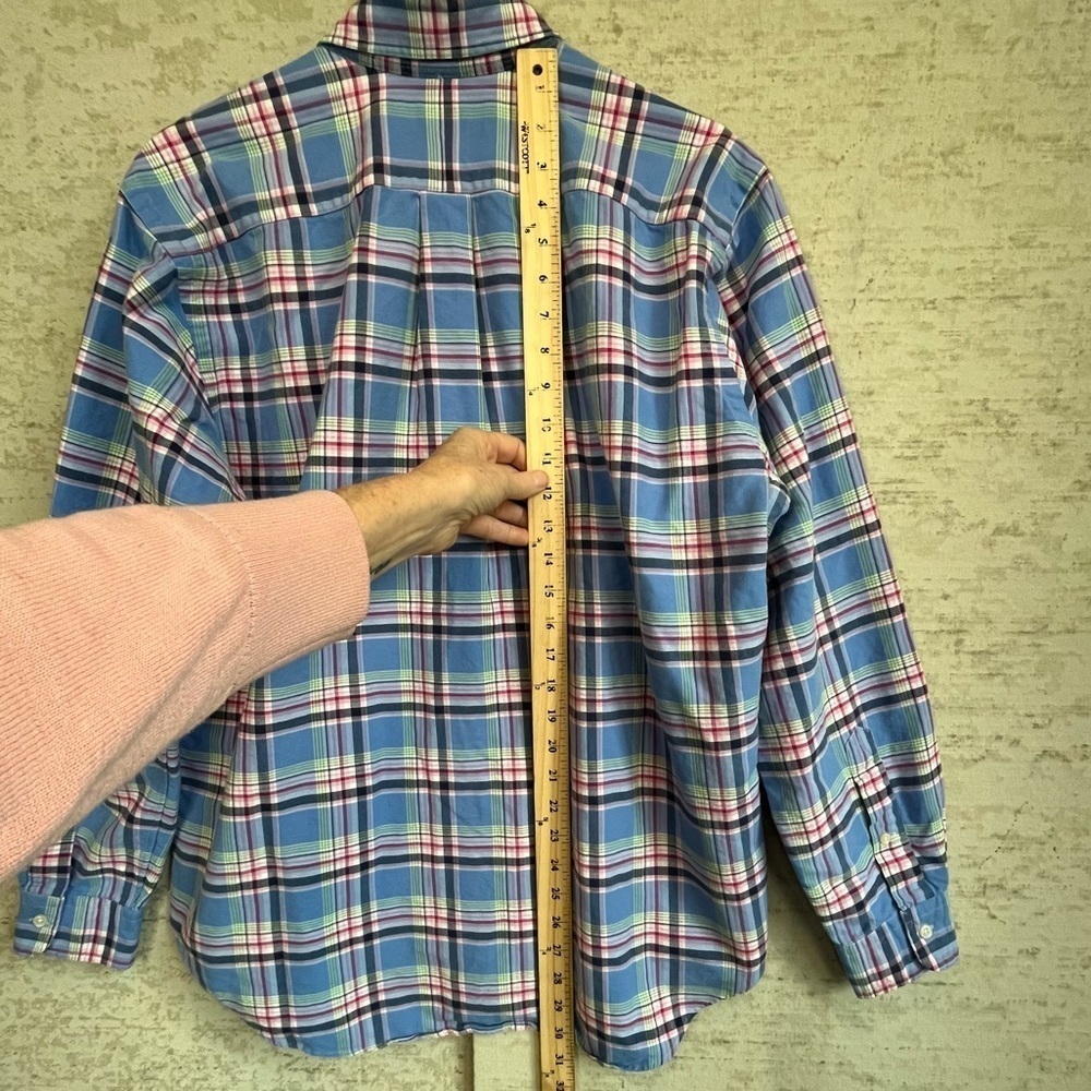 Ralph Lauren Mens Plaid Button Down Shirt Sz L Classic Fit Pastel Easter Summer - Picture 13 of 15